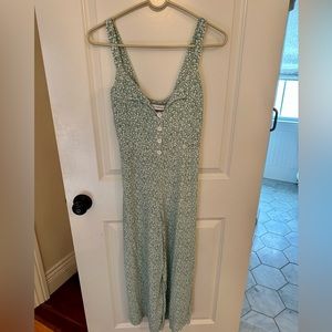 Faithful the Brand green floral wide leg flowy jumpsuit